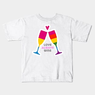 Love always wins - Pride Kids T-Shirt